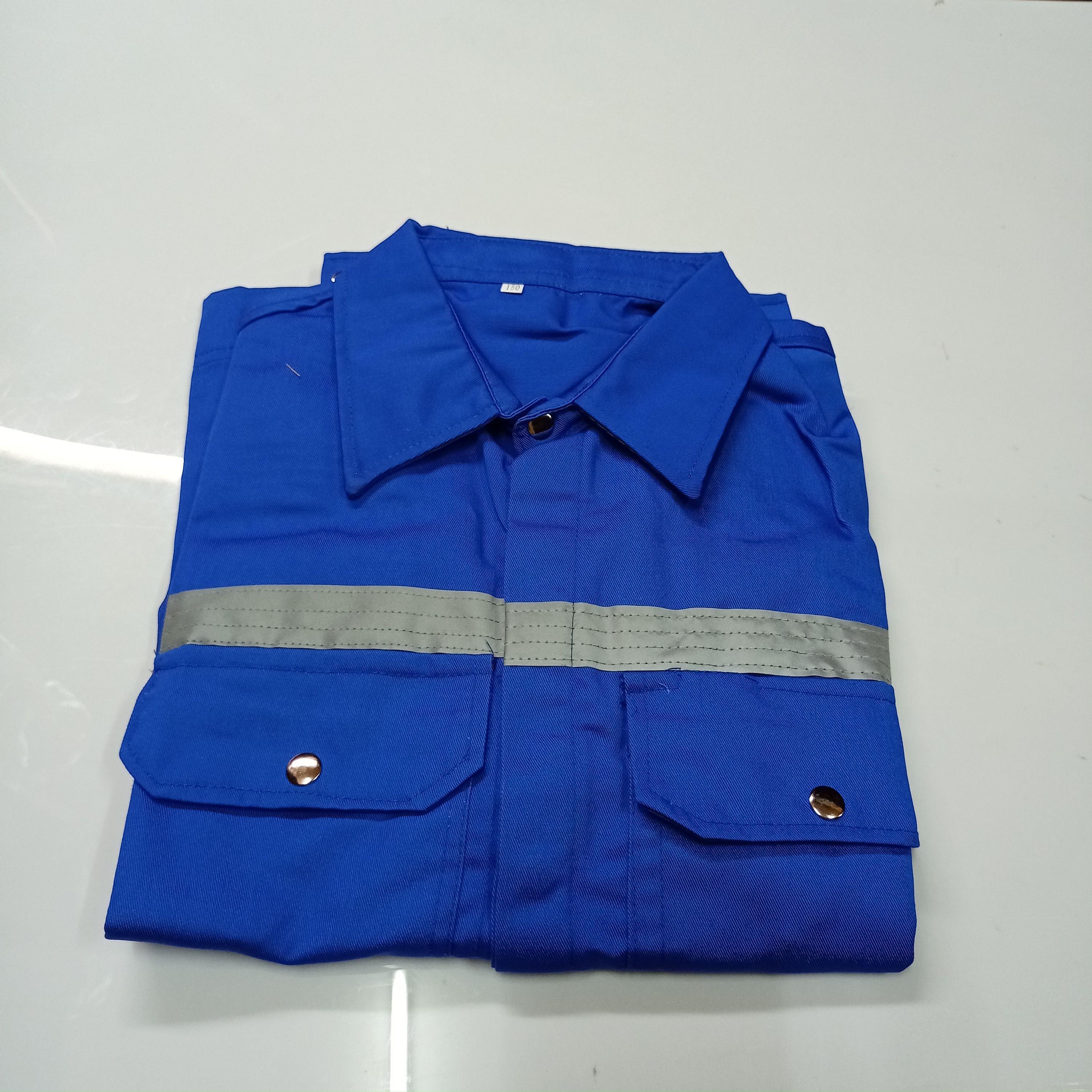 เสื้อช็อป ผ้าเวสปอยท์ สีฟ้าเข้ม ไซส์ 3S - 2XL สำเนา สำเนา