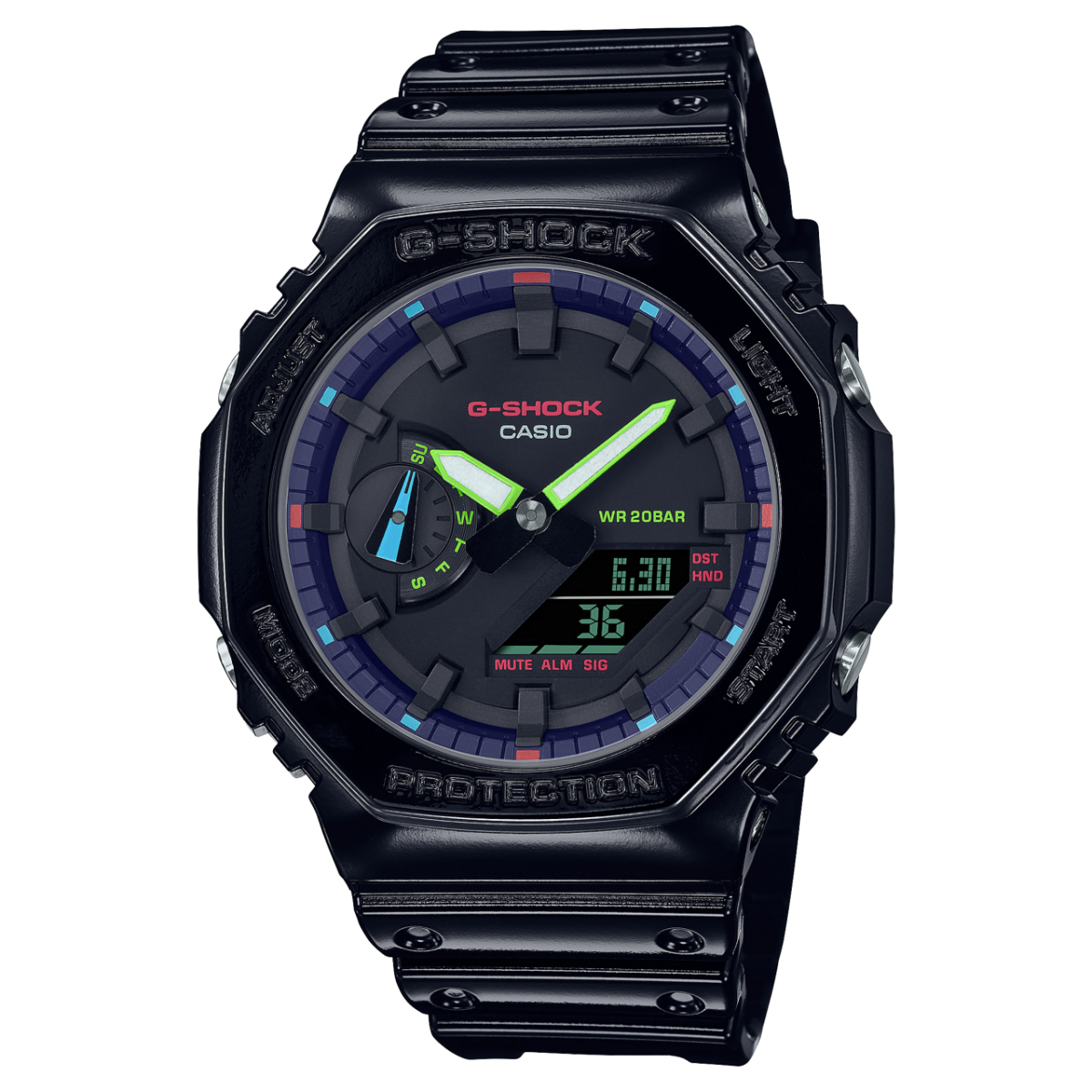 นาฬิกาผู้ชาย G-SHOCK รุ่น GA-2100RGB-1A ซีรีส์ 2100 จีช็อค