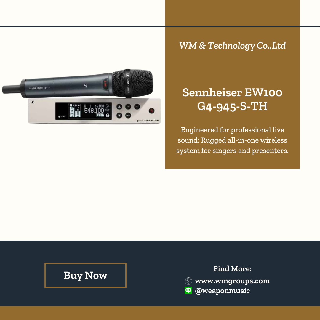 Sennheiser EW300 G4‐945‐S‐TH | ชุดไมค์ลอยเดี่ยวแบบมือถือ Dynamic Super Cardioid ย่าน UHF ความถี่ 748.2 - 757.8 MHz