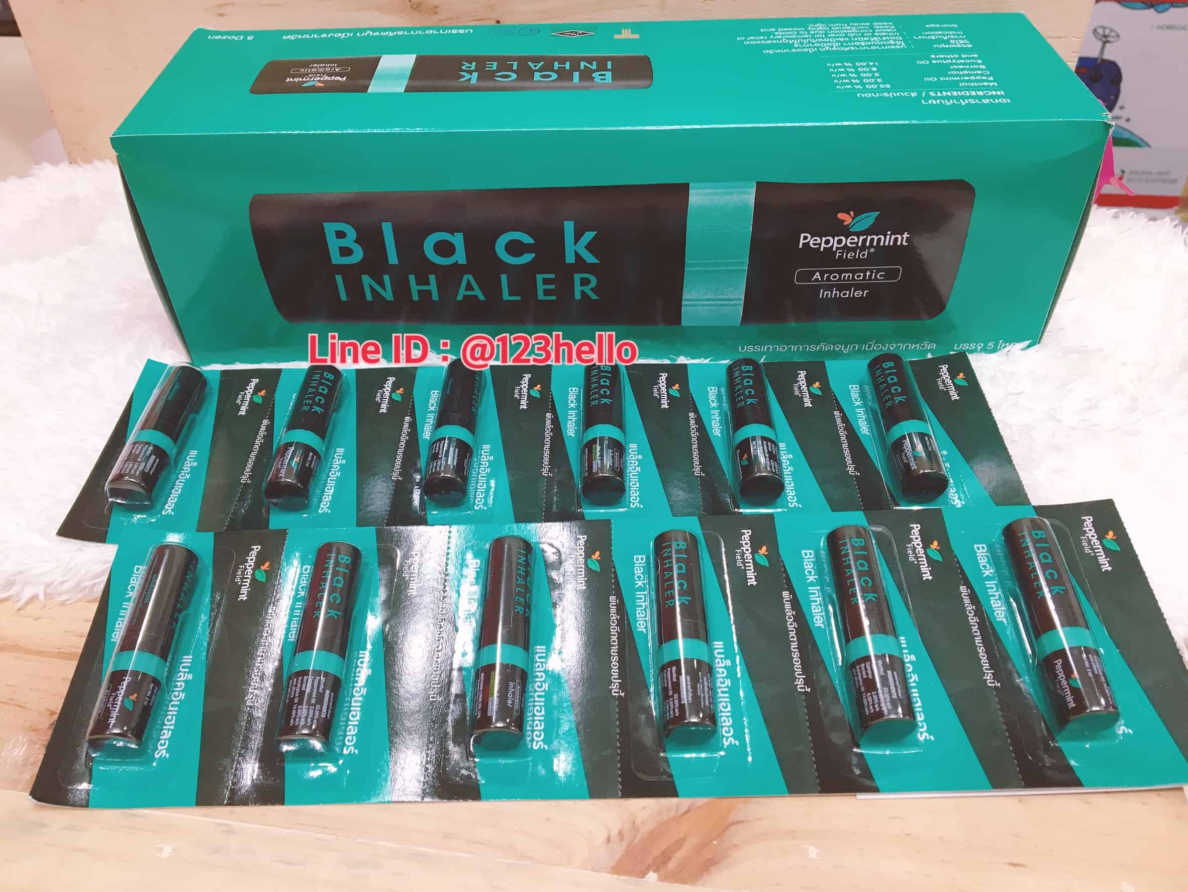Peppermint Field Black Inhaler 2cc ยาดมเปปเปอร์มิ้นท์ หลอดดำ(1 กล่อง บรรจุ 5 โหล)