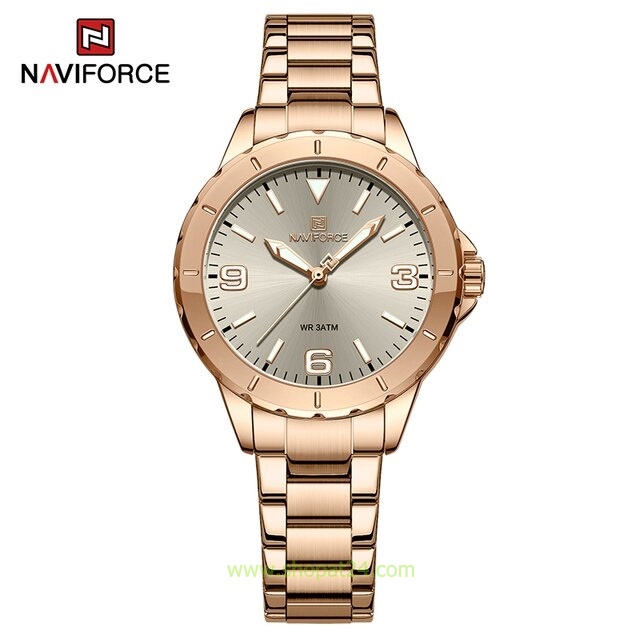 นาฬิกา Naviforce รุ่น NF5022 RG สีทองชมพู ของแท้ รับประกันศูนย์ 1 ปี ส่งพร้อมกล่อง และใบรับประกันศูนย์ ราคาถูกที่สุด