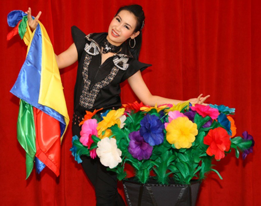 Appearing Flower Pot From Silks