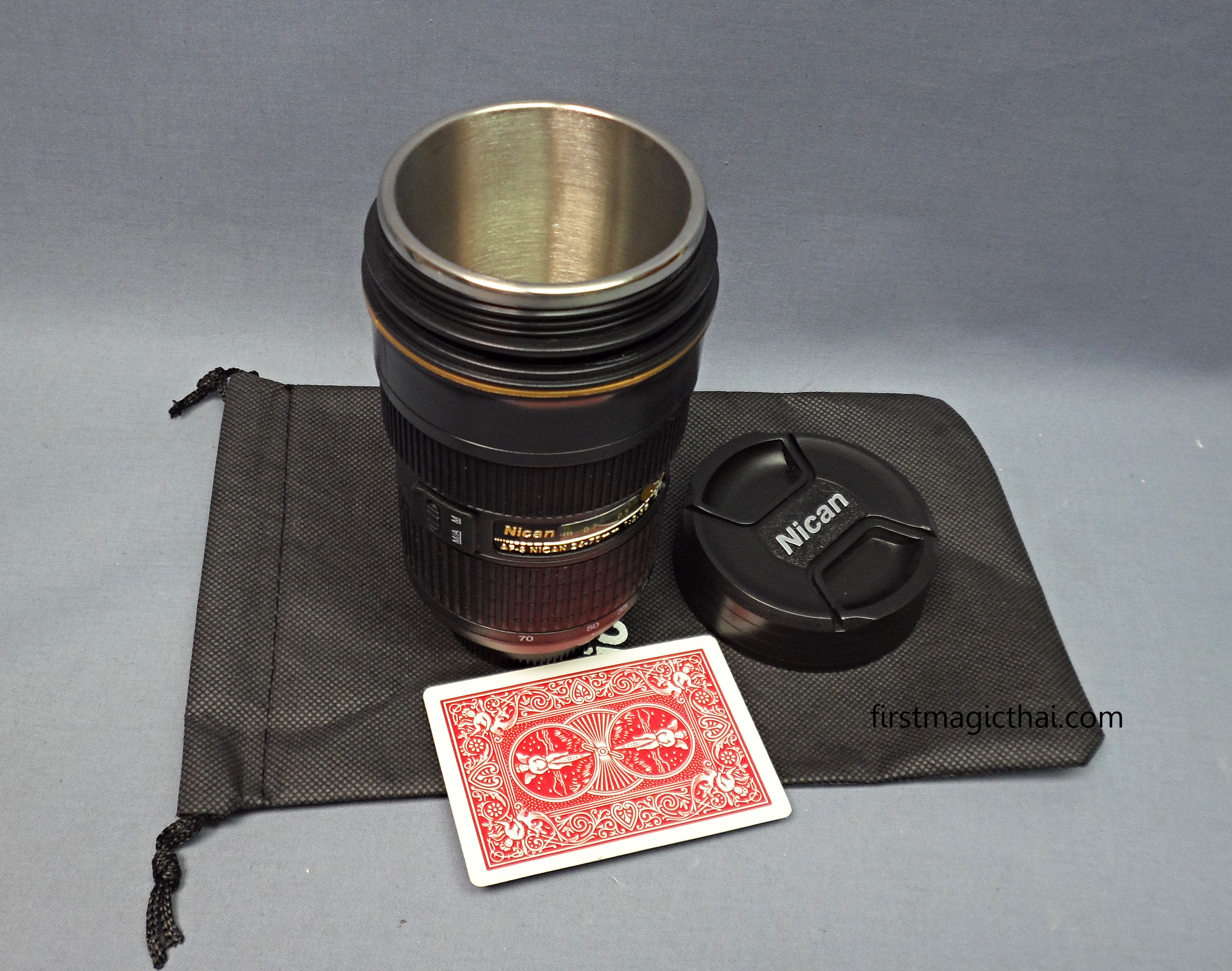 แก้วน้ำเลนส์กล้อง ขนาดกลาง สีดำ / Camera Lens Cup 5