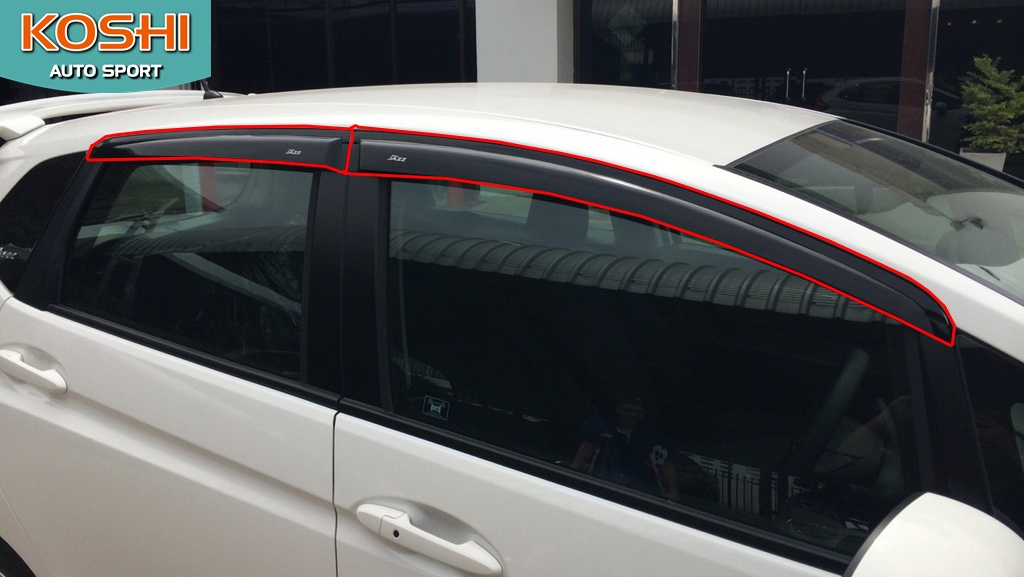 กันสาดสีดำ Honda Jazz 2014 AOS