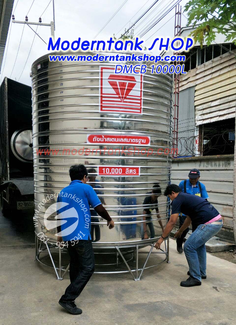 แท้งค์น้ำสแตนเลส ตราเพชร ขนาด 10000 ลิตร by moderntank รีวิว