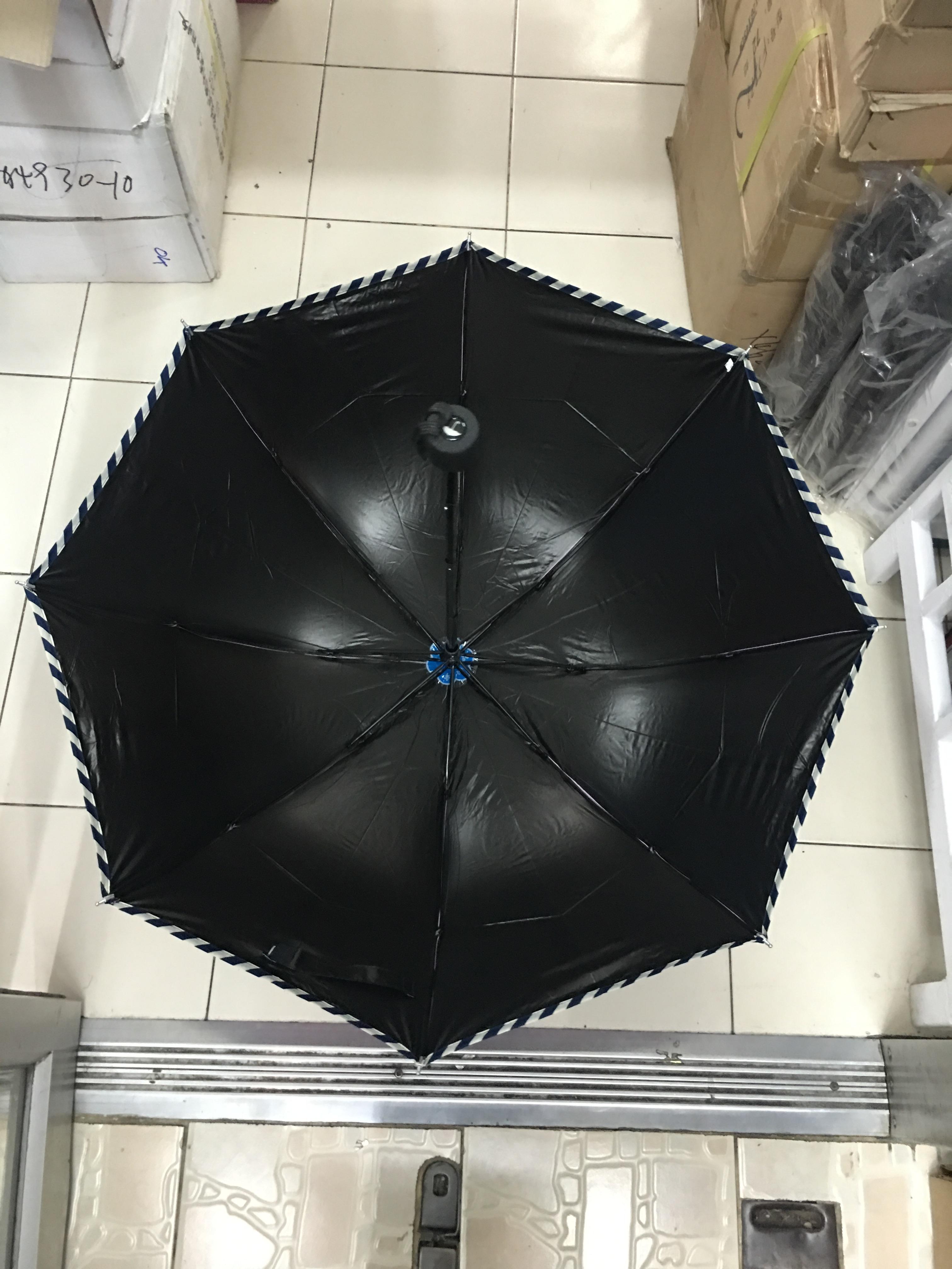 ร่มโค้งชายตรงลายแมวยูวีดำ