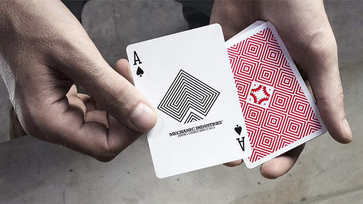 Red Mechanic Optricks Playing Cards