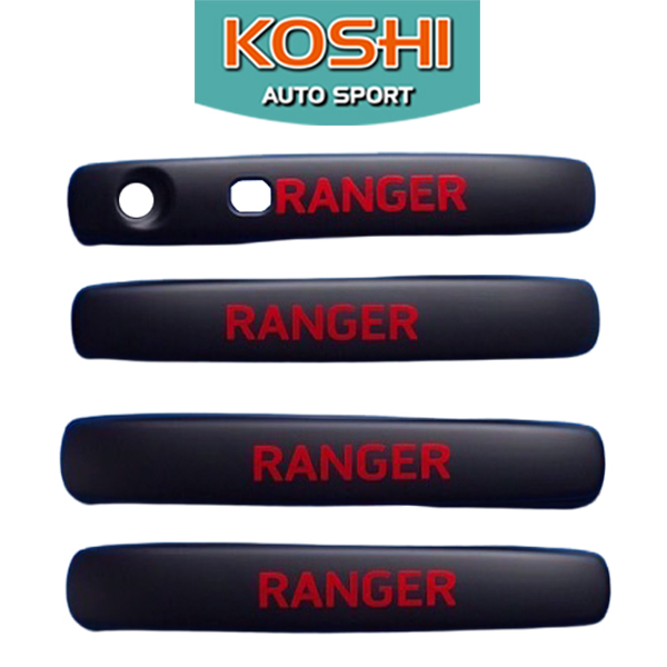 ครอบมือจับ สีดำด้าน Ford Ranger 2022 รุ่น 4 ประตู non top ยี่ห้อ lekone