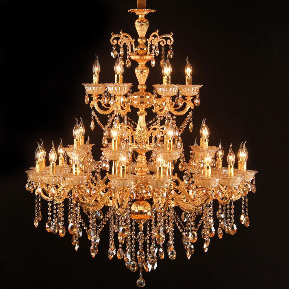 โคมระย้า เชิงเทียน 28ดวง คริสตัล Candle Crystal Chandelier ไฟแขวน ไฟเพดาน CRL1132 โคมแขวน ไฟระย้า ไฟช่อ ไฟกิ่ง สวยหรู ทันสมัย ทนทาน ประหยัดไฟ