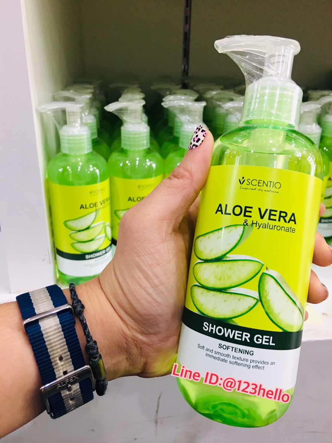SCENTIO ALOE VERA & Hyaluronate SHOWER GEL เซนทิโอ อโลเวร่า แอนด์ ไฮยาลูโรเนต ชาวเวอร์ เจล 230 มล.