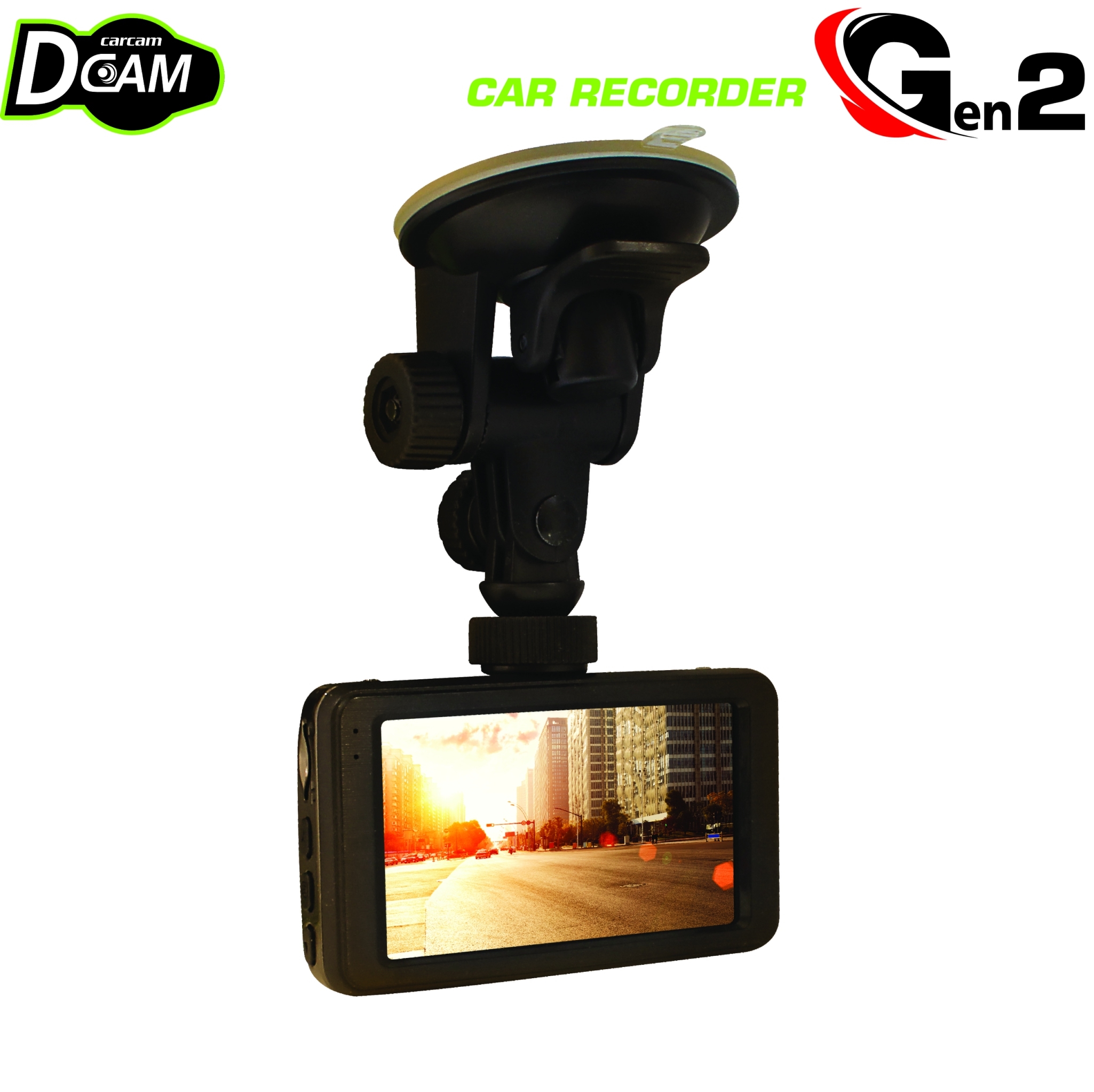 กล้องติดรถยนต์ DCam Gen2 เลนซ์กว้าง 170 องศา มีระบบ WDR บันทึกทะเบียน Digital zoom 4x ความจำ 64GB