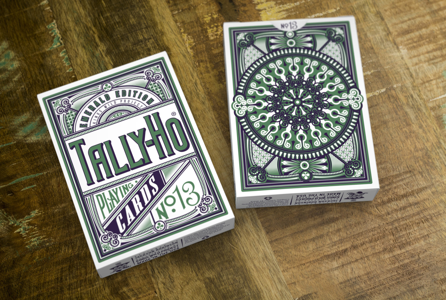 Emerald Tally Ho Playing Cards by Jackson Robinson