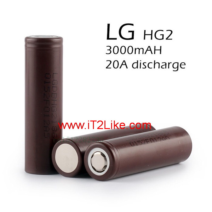แบต ถ่าน Li-ion 18650 LG HG2 INR18650HG2 3000mAh จ่ายกระแสสูงพิเศษ 20A(35A) High Drain ของแท้ Made in Korea
