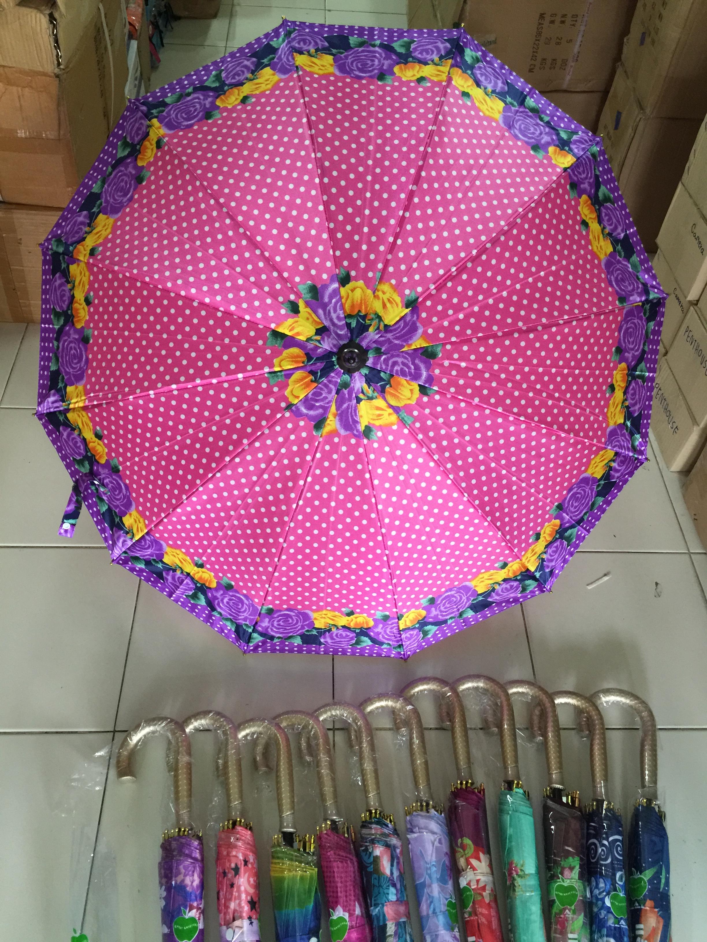 ร่มผ้าซาติน 22นิ้ว คละสี รหัส 530