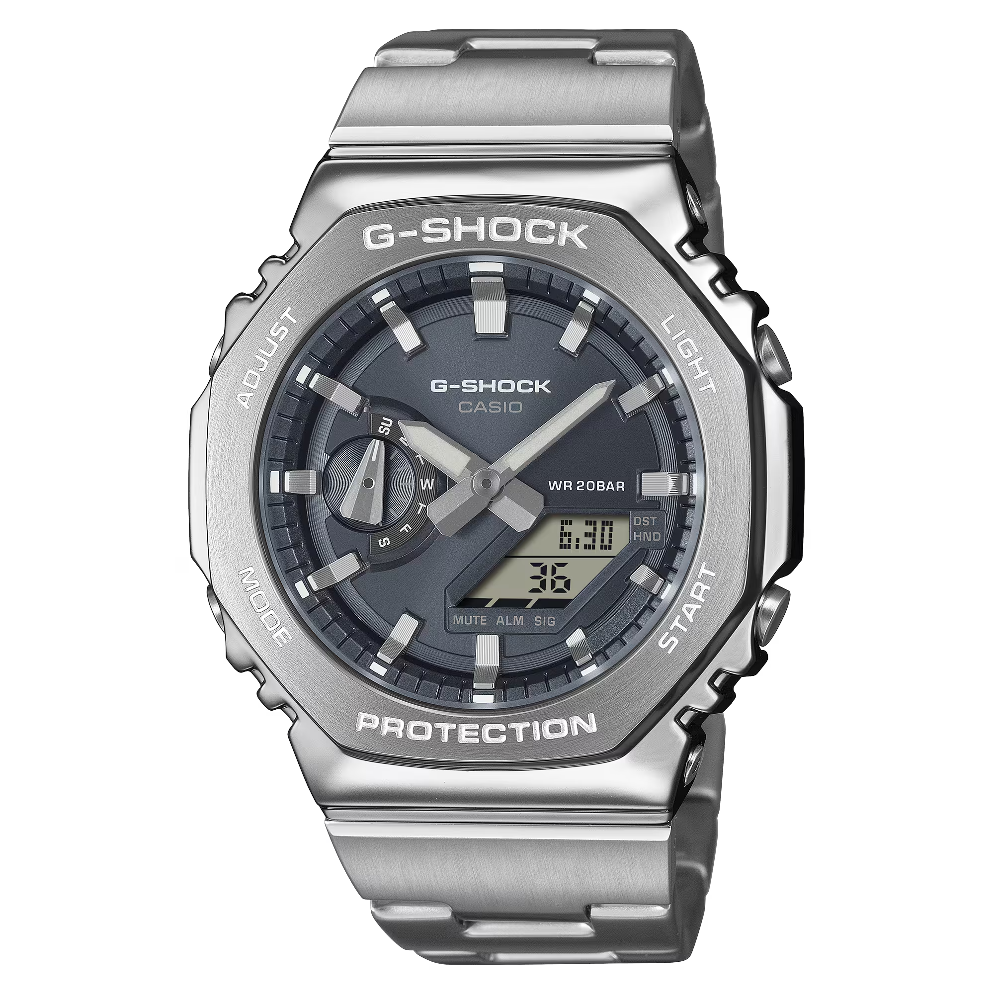 CASIO G-SHOCK นาฬิกาผู้ชาย รุ่น GM-2110D-8A ซีรีส์ 2100 G-STEEL จีช็อค