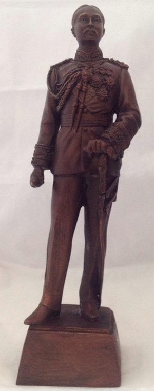 พระบรมรูป รัชกาลที่5 ชุดทหาร ประทับยืน รมดำมันปู 5นิ้ว