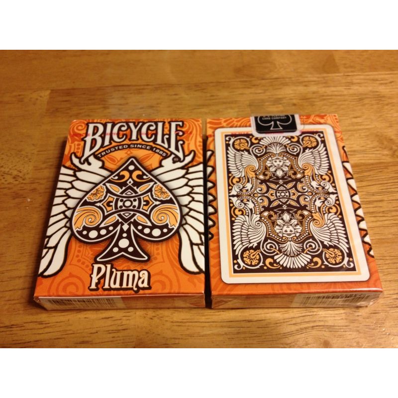 Bicycle Pluma Orange Edition Playing Cards