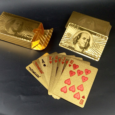 ไพ่ทอง (หลังไพ่ลาย ดอลล่า) / Gold Playing Cards