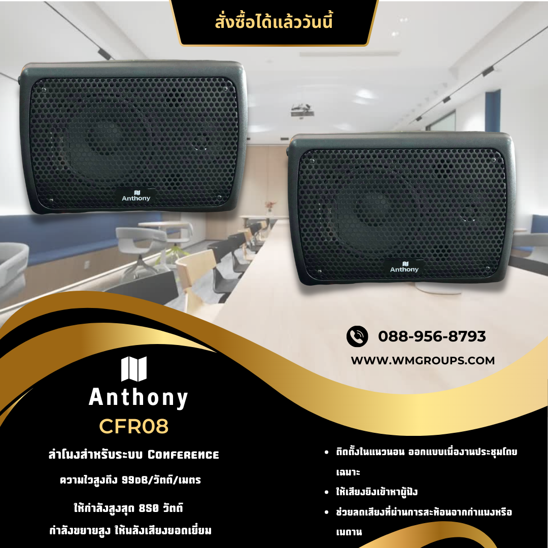 Anthony CFR08 Conference Speaker Meeting Room Restaurant Cafe & Bar Wall Speaker