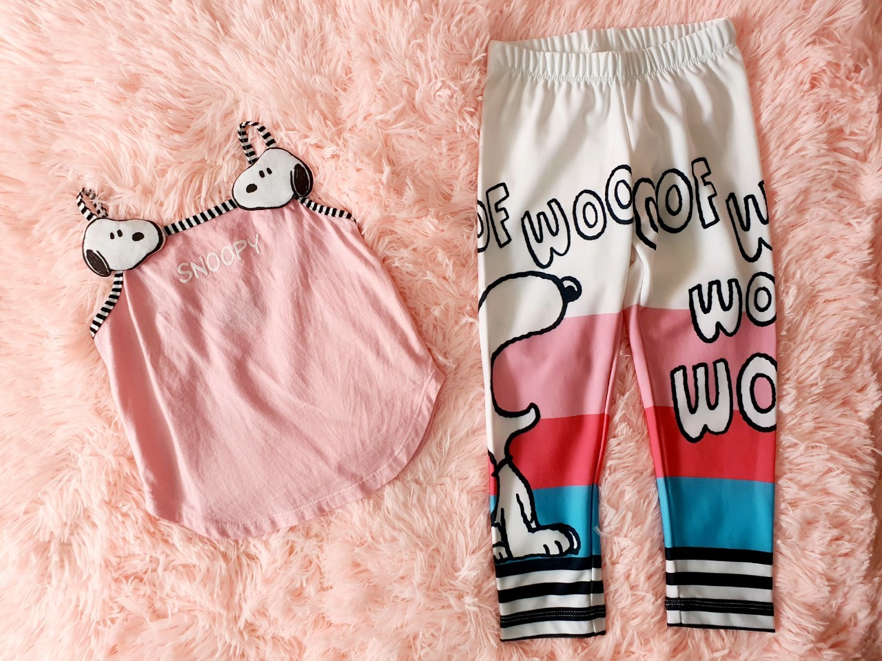 ชุดเซ็ท Snoopy เสื้อ-กางเกง Peanuts 3Y by CHA-LOM มือสอง