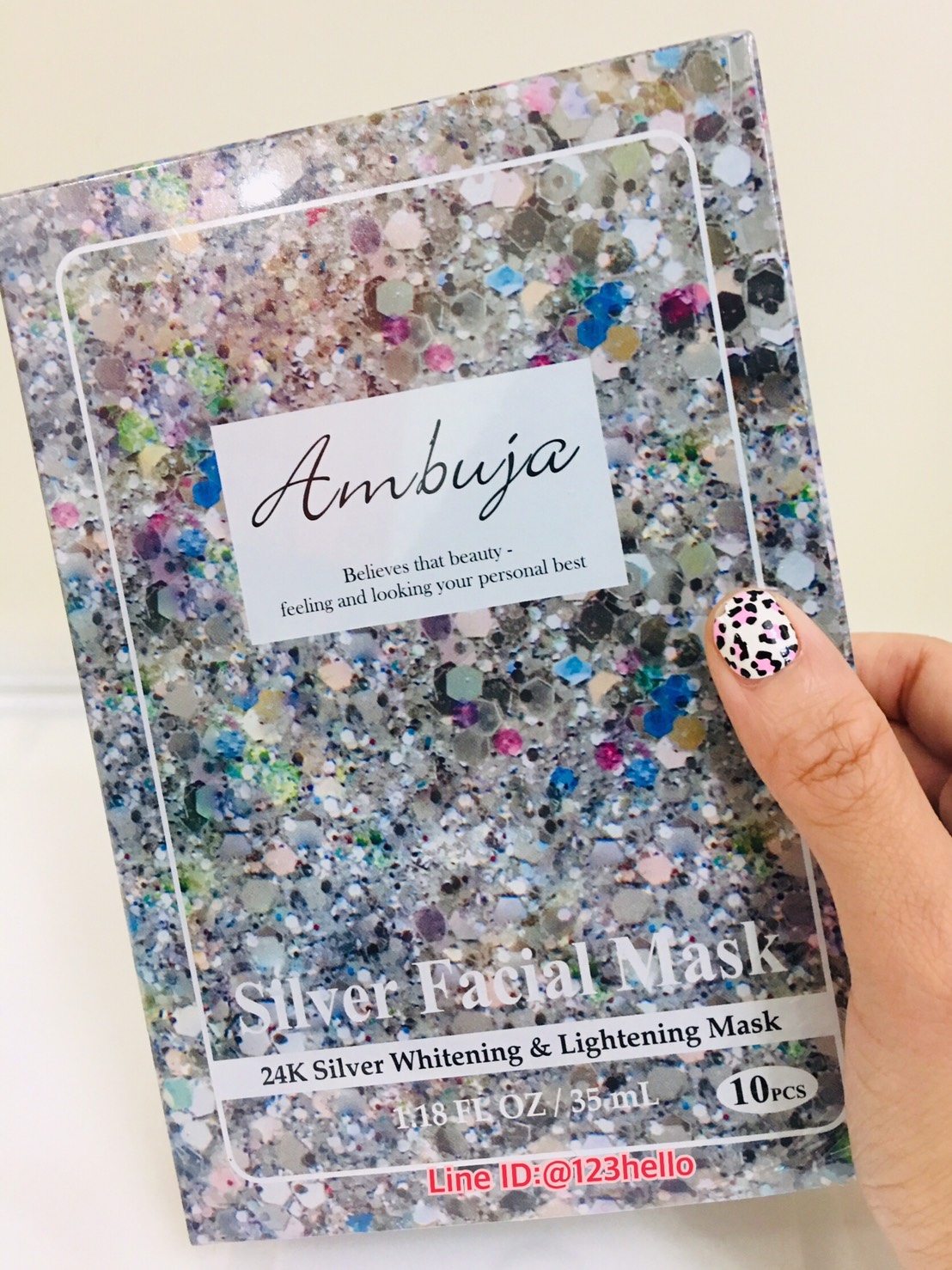 Ambuja Silver Facial Mask แอมบูจา ซิลเวอร์ เฟเชี่ยล มาร์ค 10PCS