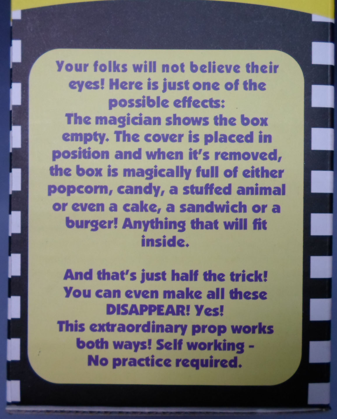 กล่องเสกของ ทรงเหลี่ยม พลาสติก / Magic Candy Box