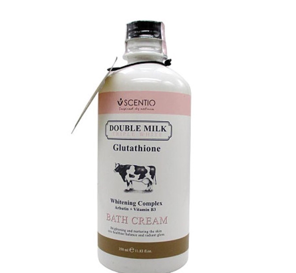 SCENTIO DOUBLE MILK TRIPLE WHITE BATH CREAM ครีมอาบน้ำนมดับเบิ้ลมิลค์ 350ml