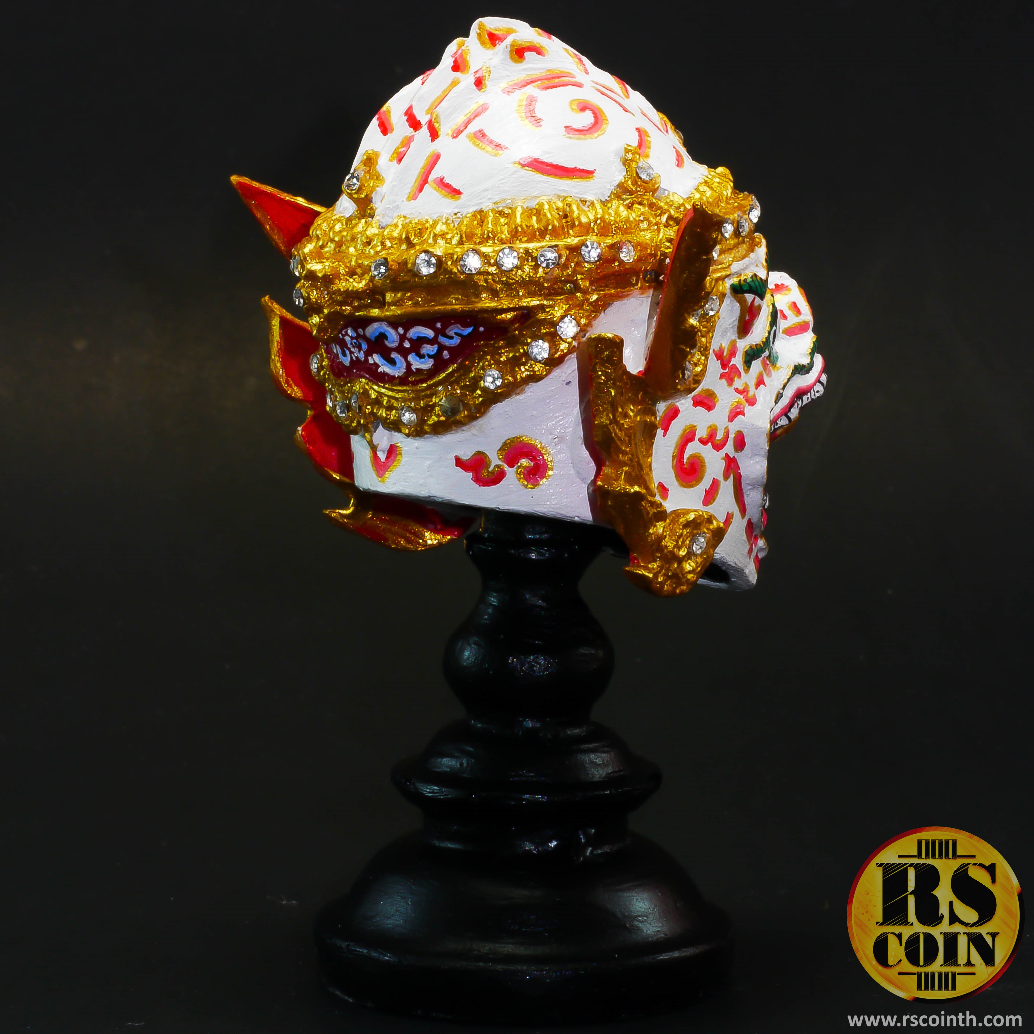 หัวโขนเรซิ่น - หนุมาน (Ramakien White Ape Hanuman Khon Mask Size.S)