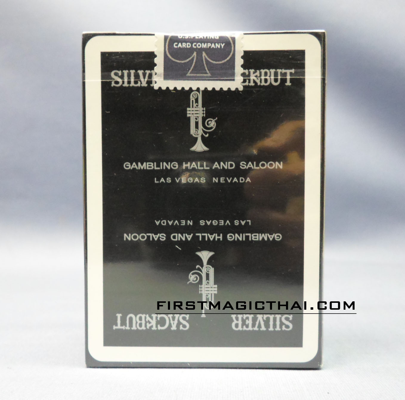 Silver Sackbut Playing Cards (Black)