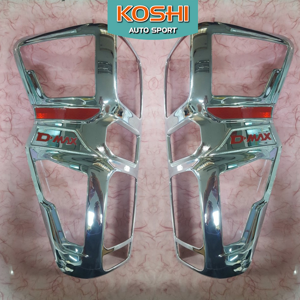 Koshi ครอบไฟท้าย Dmax 2020 รุ่นรองtop สีชุบโครเมี่ยม