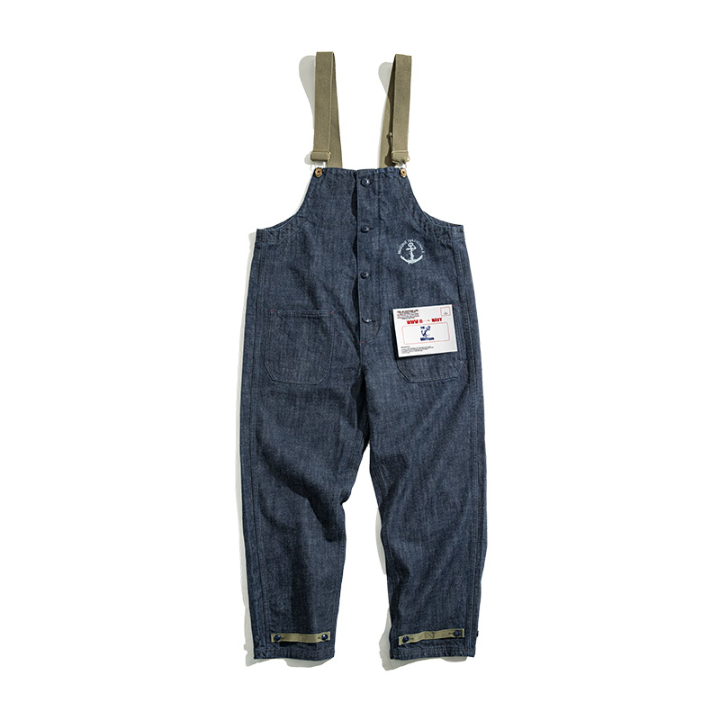 ชุดเอี๊ยมวินเทจยีนส์ Navy Deck Overall