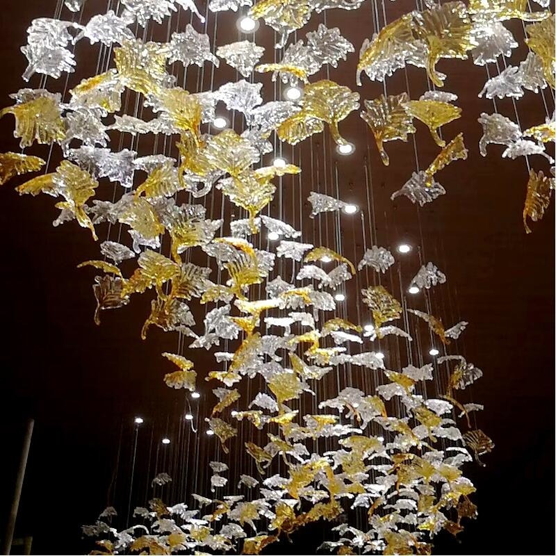 ไฟระย้า Luxury Maple Leaves Chandelier โคมไฟ โคมแขวน ไฟเพดาน โคมระย้า ไฟแขวน ไฟกิ่ง ไฟช่อ โคมไฟแขวน สวยหรู ทนทาน