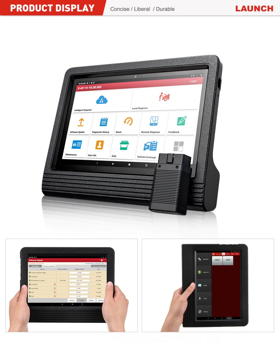 Launch X431 V Plus V4.0 12V สำหรับ รถยนต์ และ 24V สำหรับ รถบรรทุก เครื่องมือวิเคราะห์ รถยนต์ เครื่องสแกนรถยนต์ เครื่องมือวินิจฉัยรถยนต์ เครื่องสแกนโค้ด วิเคราะห์รถยนต์ อ่านโค้ดต่างๆ HD3 HDIII for 12V cars & 24V Trucks Code Reader Car Scanner Automotive