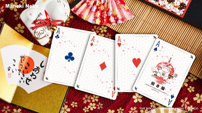 Bicycle Maneki Neko (RED) Playing Cards