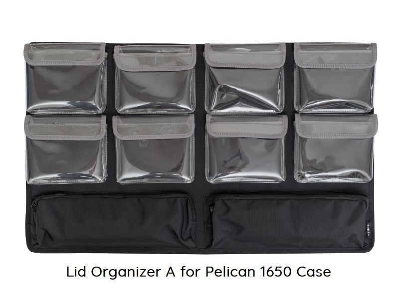 Lid Organizer A for Pelican 1650 Case
