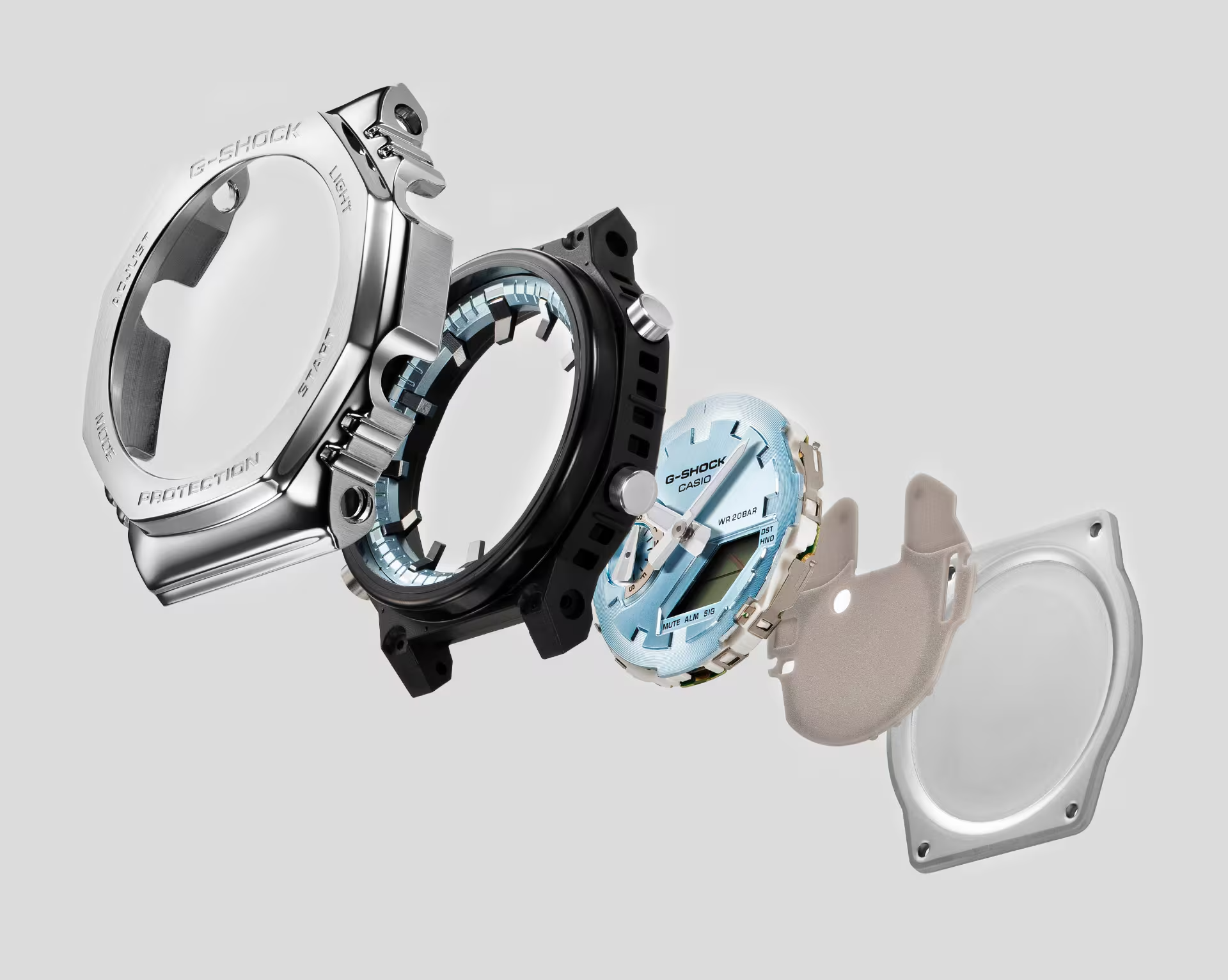 CASIO G-SHOCK นาฬิกาผู้ชาย รุ่น GM-2110D-8A ซีรีส์ 2100 G-STEEL จีช็อค