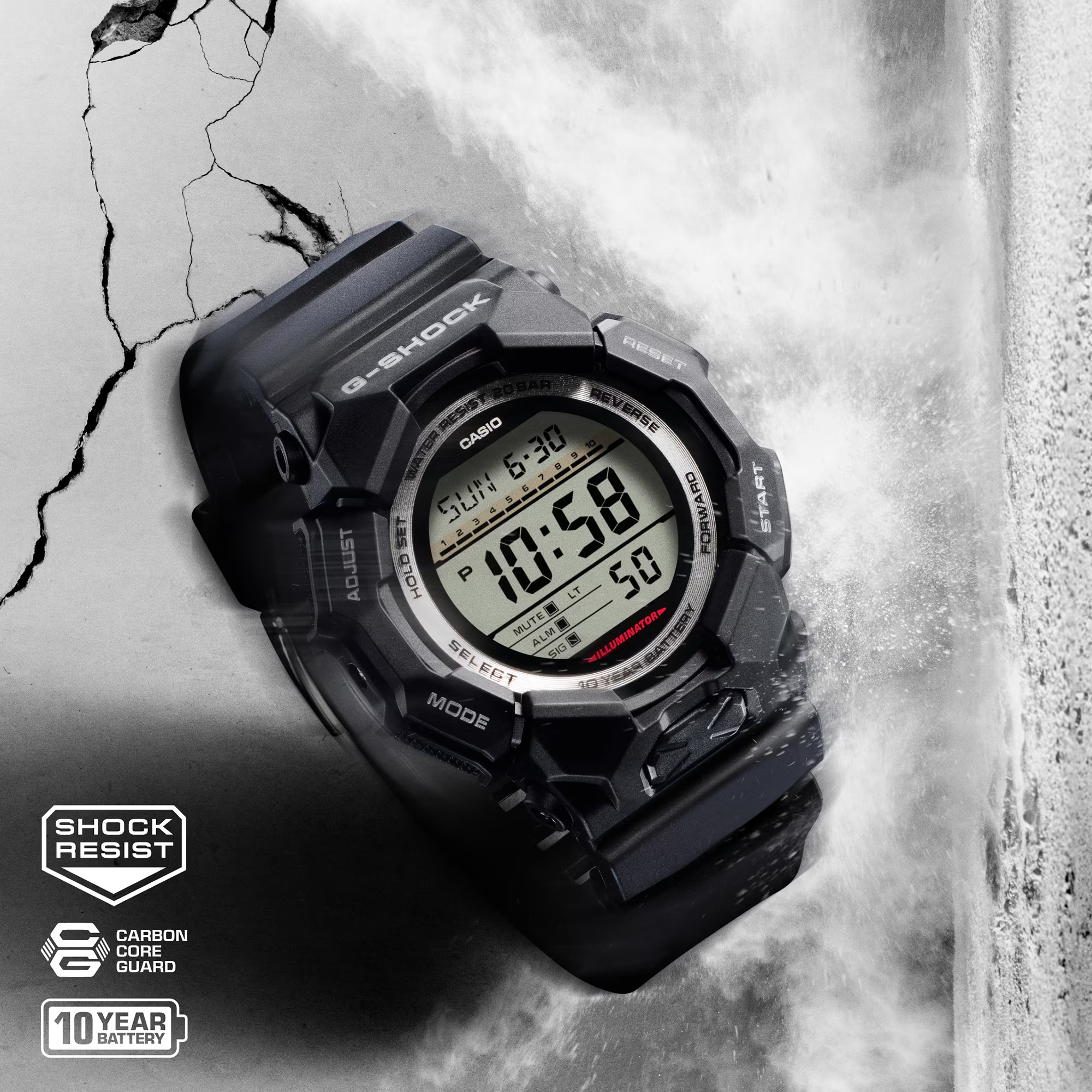 Casio G-Shock นาฬิกาผู้ชาย รุ่น GD-010-1 ซีรีส์ GD-010 จีช็อค