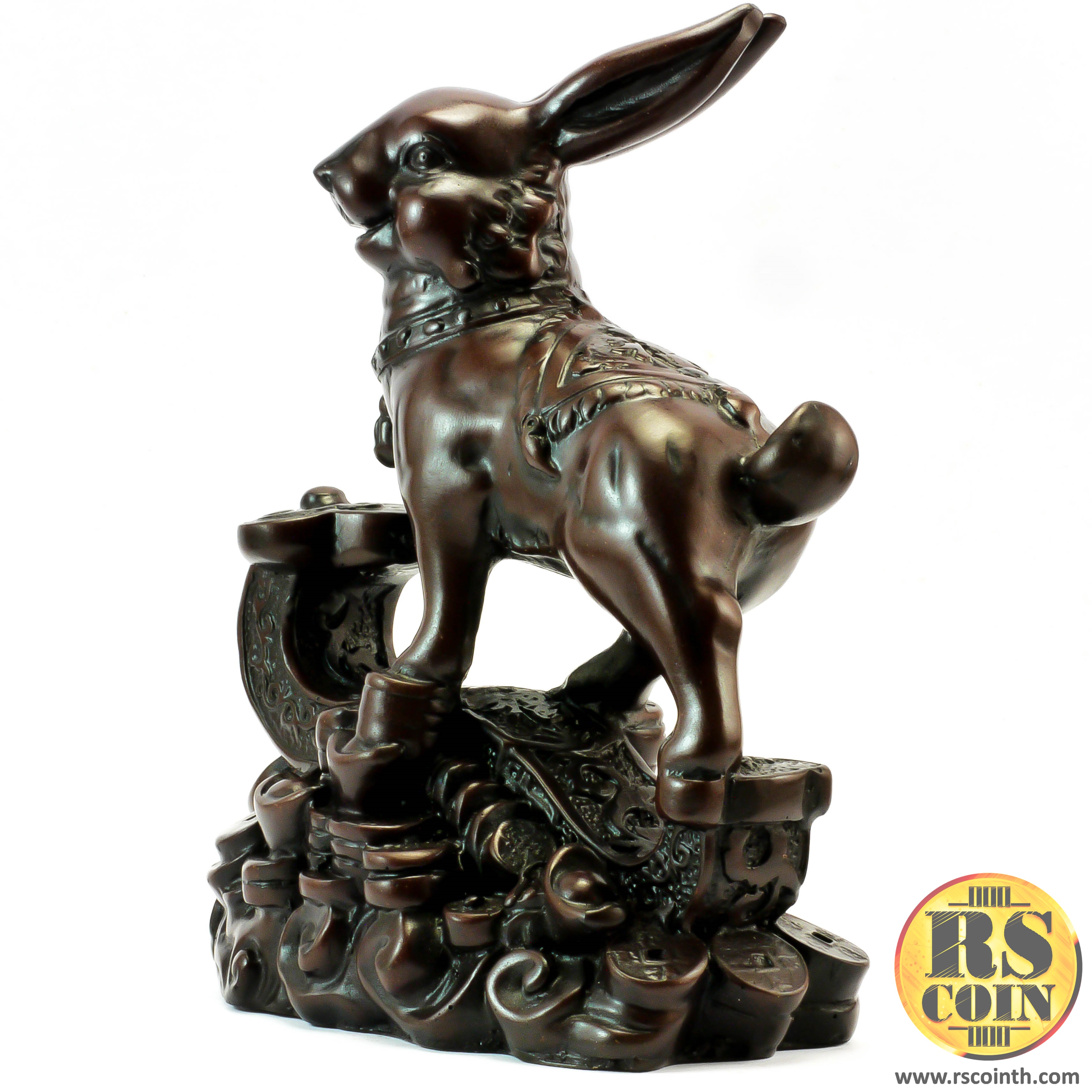 รูปปั้นหิน - กระต่ายนำโชค (Thai Sculpture Stone Animal Rabbit Chinese Design)