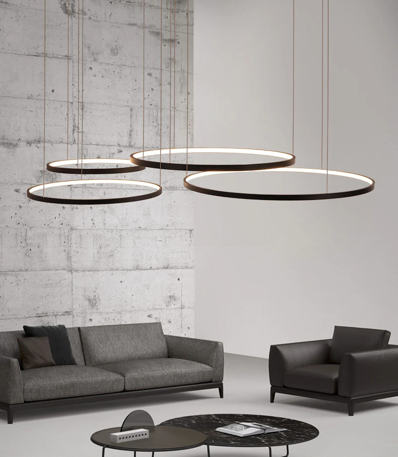 โคมแขวน ไฟแขวน ไฟห้อย LED (สีขาว/สีดำ/สีทอง) circle lights ไฟเพดาน โคมเพดาน โคมไฟแขวน ไฟระย้า ไฟช่อ ไฟกิ่ง สวยทันสมัย ไฟตกแต่ง หรูหรา ทนทาน ประหยัดไฟ