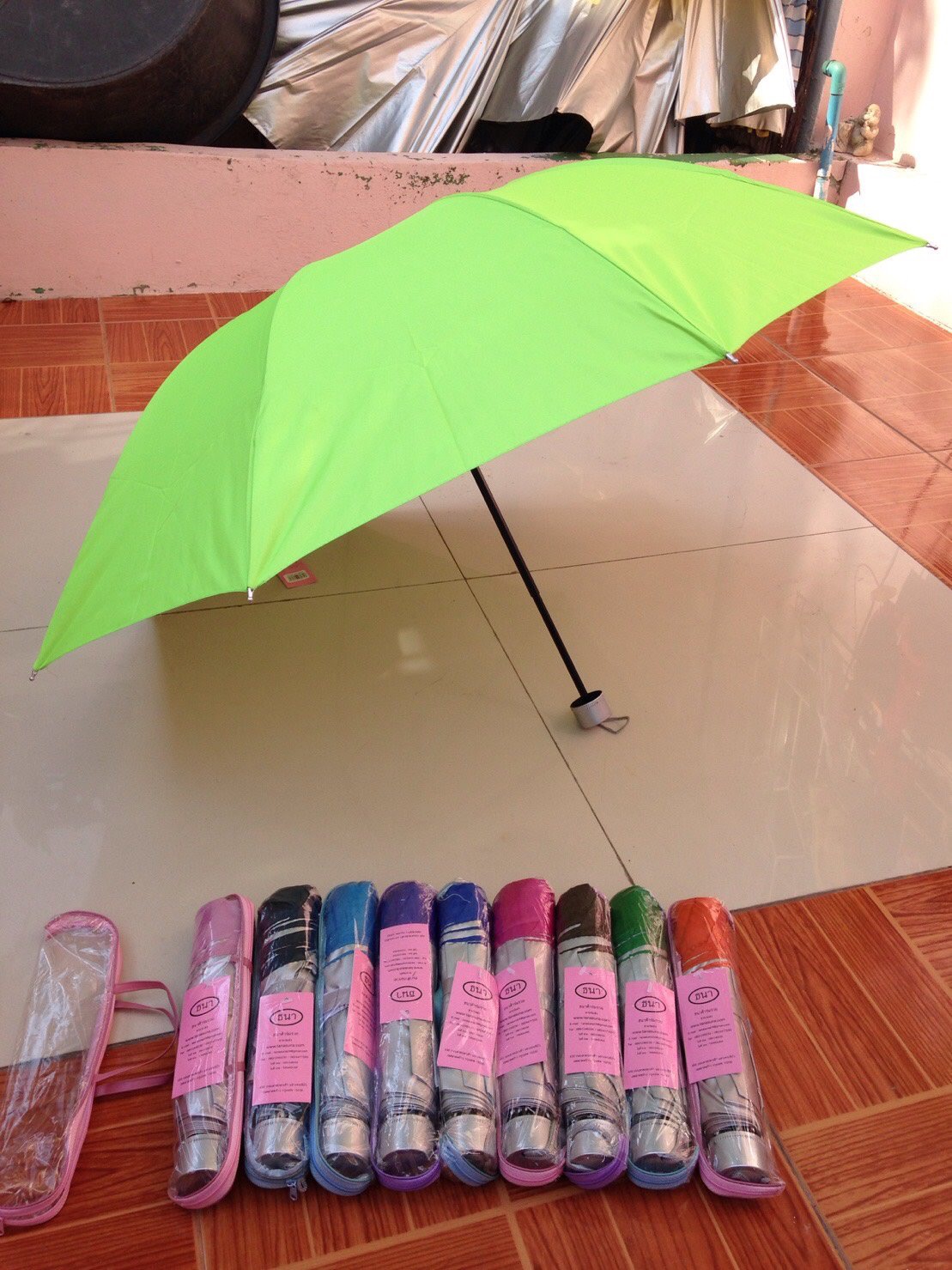 ร่มพับ3ตอนกระเป๋าแพค100คัน