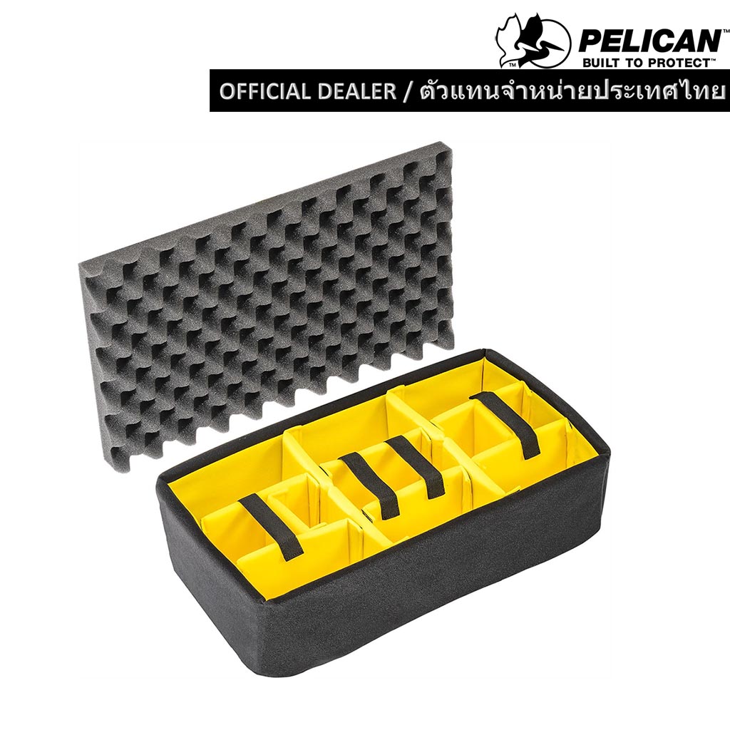 PELICAN 1510 CASE WITH PADDED DIVIDER - OD GREEN