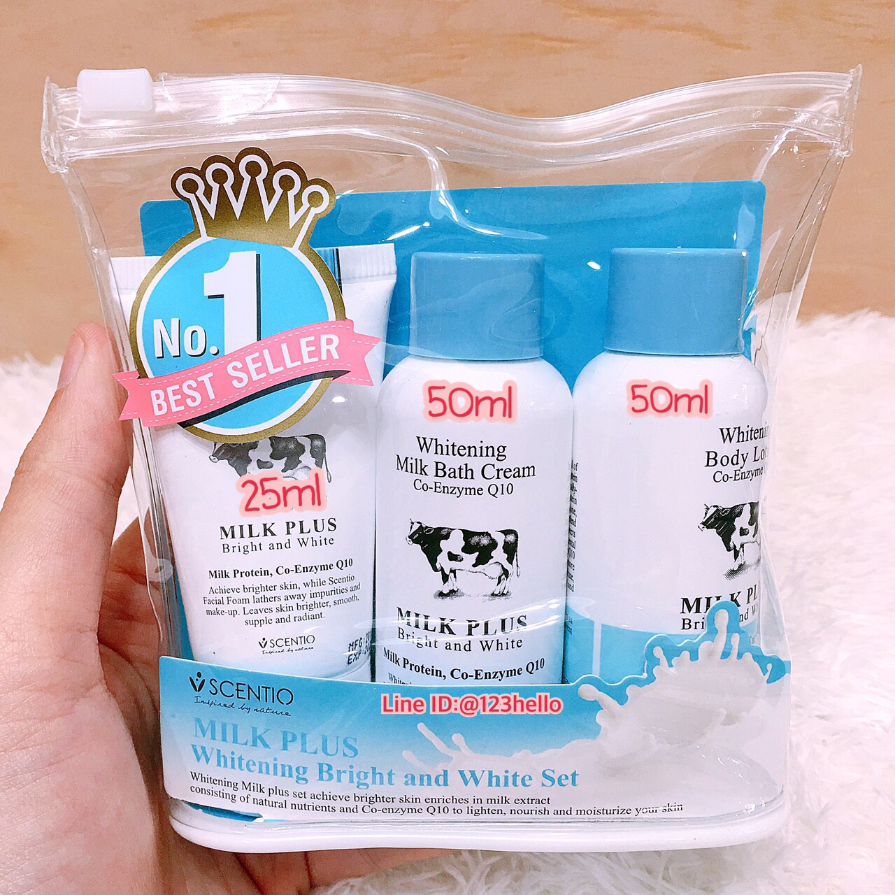 SCENTIO Milk Plus Whitening Bright and White Set