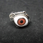 แหวนลูกตา มีขอบ สีน้ำตาล