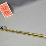 ริบบิ้นเป็นไม้เท้า สีเหลือง คาดเงิน