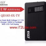 เพาเวอร์แบงค์ 18650 เครื่องชาร์จถ่าน 18650 จ่ายไฟอเนกประสงค์ 3.7-13V ไฟฉาย Teze 185 จอ LCD Full Function Power Bank & Charger 18650