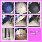 ร่มตอนเดียว23นิ้วลายโบว์มีระบายลูกไม้มียูวีสีทอง