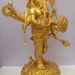 พระพิฆเนศ ปางปราบพญามาร 8 กร 9นิ้ว พ่นทอง