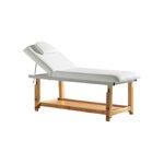 เตียงนวดหน้า นวดน้ำมัน ปรับระดับได้ พร้อมช่องเจาะหน้า