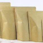 A.44 ถุงคราฟท์ทึบ ก้นตั้ง ติดซิบ ขนาด 9*14+3 ซม.