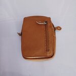 กระเป๋าคาดเอว หนังแท้ สีน้ำตาล